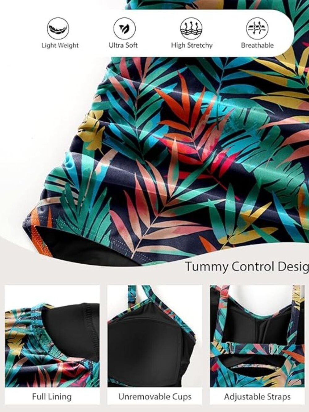 Aqua Eve Plus Size Swimsuit 18W NWT - Picture 4 of 8
